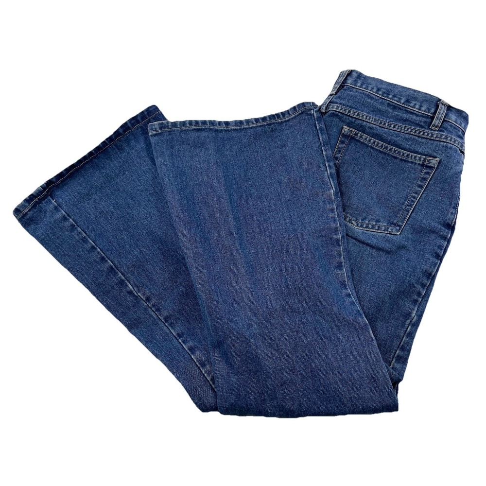 Xhilaration Women Flare Jeans Blue 100% Cotton Size 13 Vintage Y2K Wide Leg